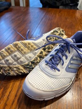 adidas Women's White and Lavender Golf shoes